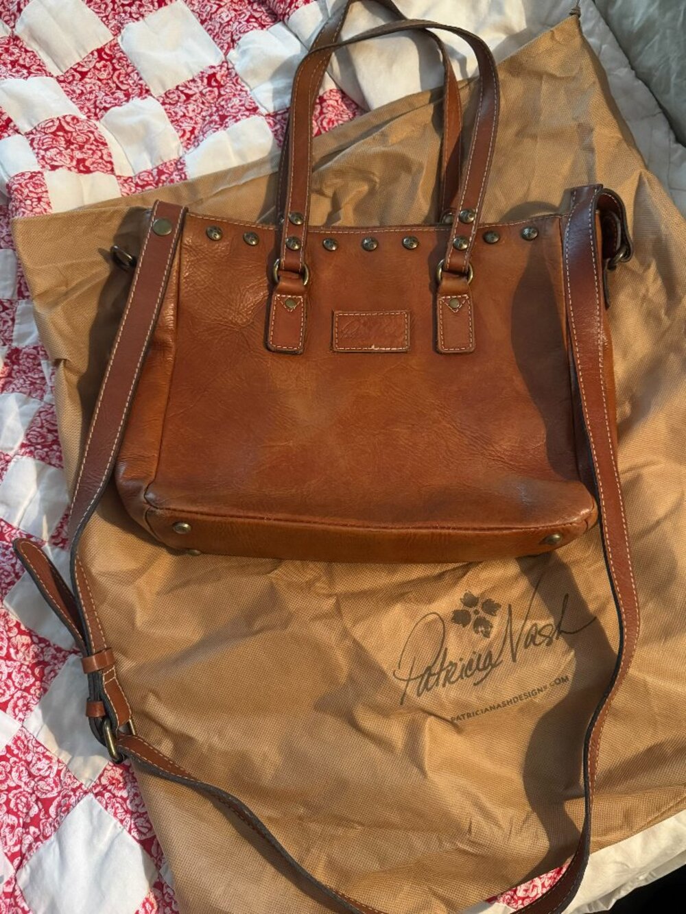 Patricia Nash Leather Convertible Cross Body or Shoulder Bag